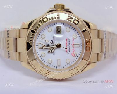 Rolex All Gold White Face Yacht-master watch